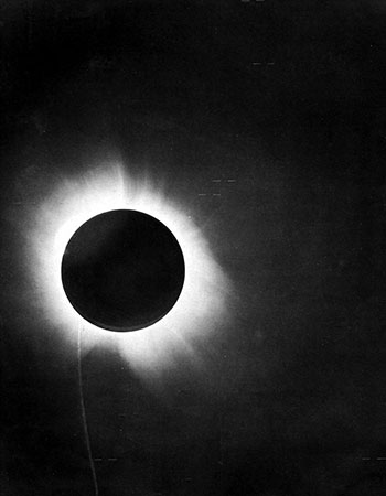 Diagram showing solar eclipse